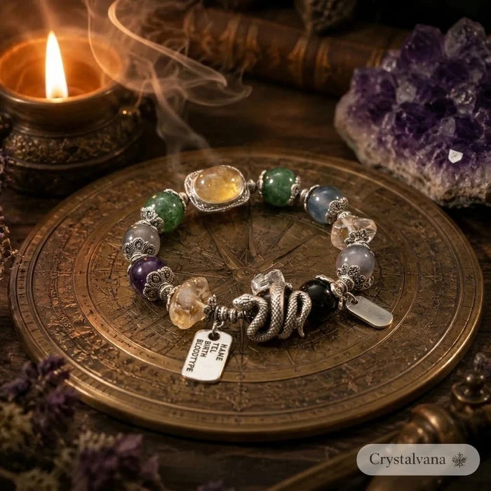 Natural Multi-Gemstone Crystal Bracelet with Silver Hardware | Healing & Harmony | Crystalvana