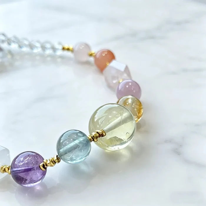 Natural Multi Gemstone Crystal Necklace Citrine Mixed Stone 3