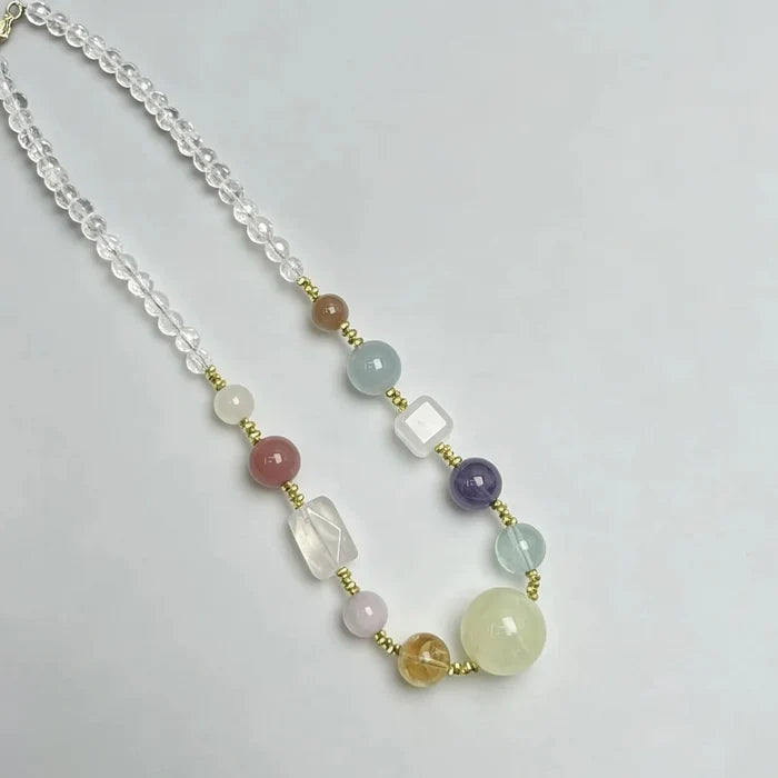 Natural Multi Gemstone Crystal Necklace Citrine Mixed Stone 5