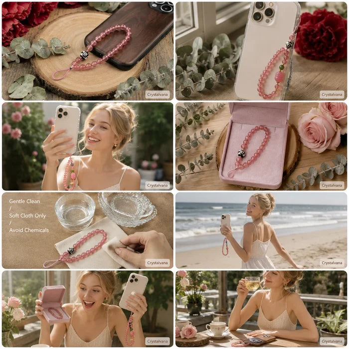 Strawberry Quartz Love Phone Charm 2