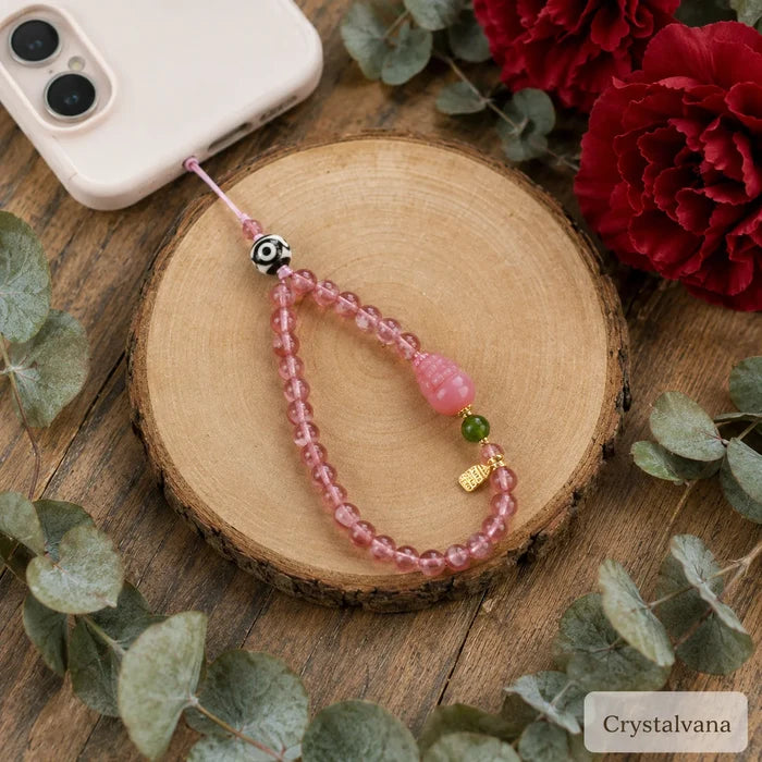 Strawberry Quartz Love Phone Charm 3