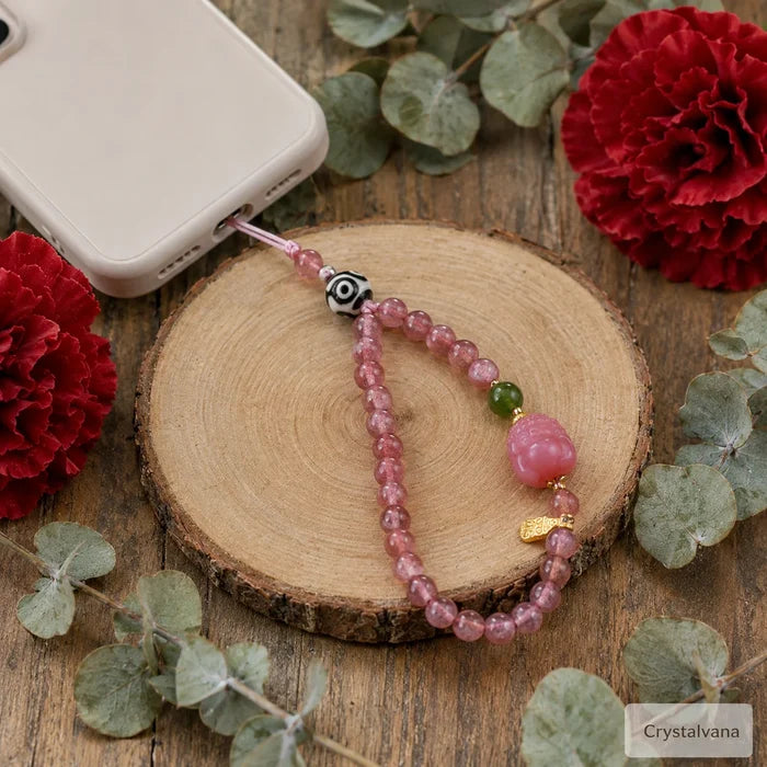 Strawberry Quartz Love Phone Charm 4