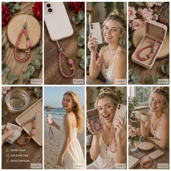 Strawberry Quartz Love Phone Charm 6