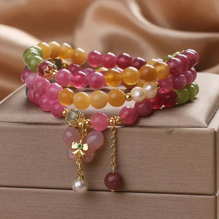 Tourmaline bracelet in gift packaging — healing crystal bracelet for positive energy by Crystalvana
