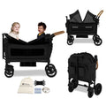 Neobreez Advi Wagon Cargo Push & Pull Foldable Double Stroller (Black)