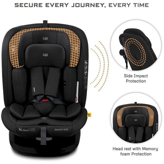 Neobreez I-Vilo 360° Isofix I-Size Car Seat All In 1 (Black)
