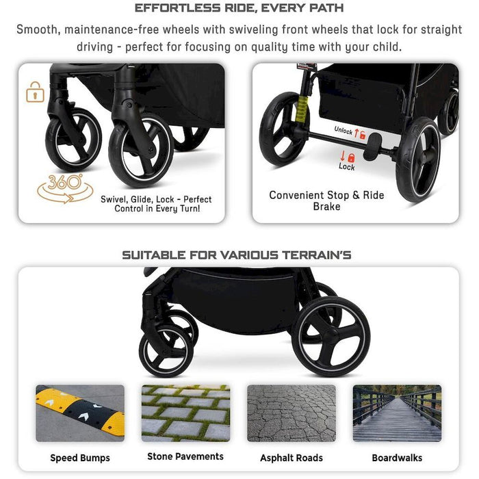 Neobreez Tetra Lightweight Pushchair Stroller With Cup Holder