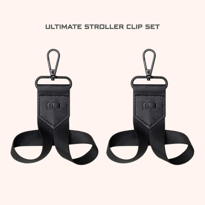 Neobreez Universal Stroller Hooks Clip Set (Black)