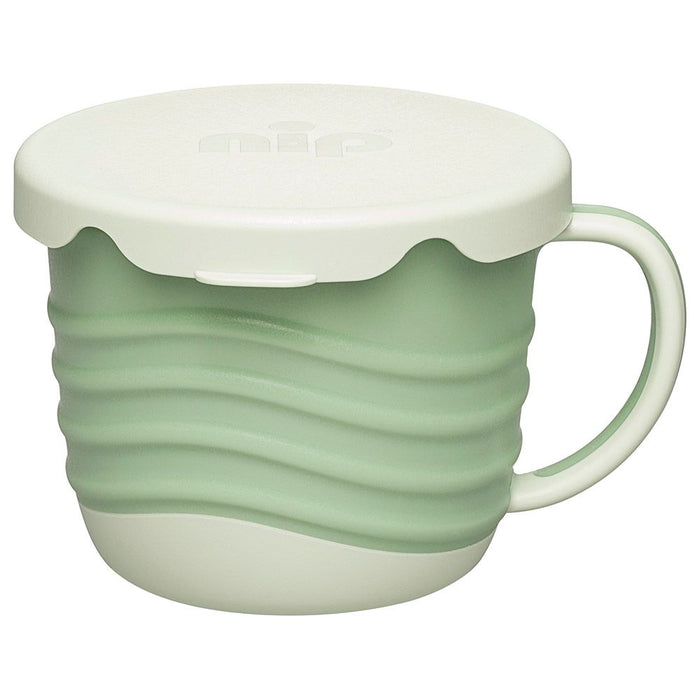 Nip 2 In 1 Snackbox With Anti Slip Handle - Green (250ml)