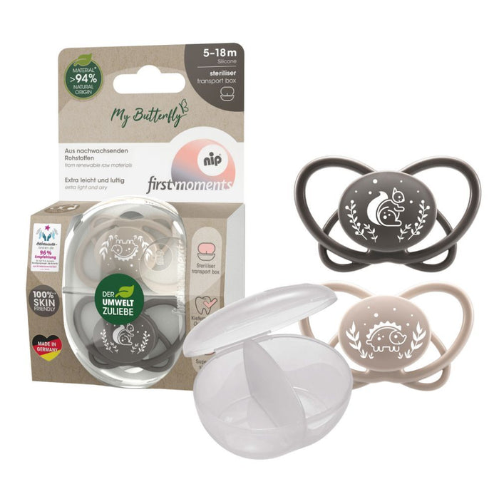 Nip Butterfly Soother With Sterilizer Box (5-18 Months) - Pack of 2