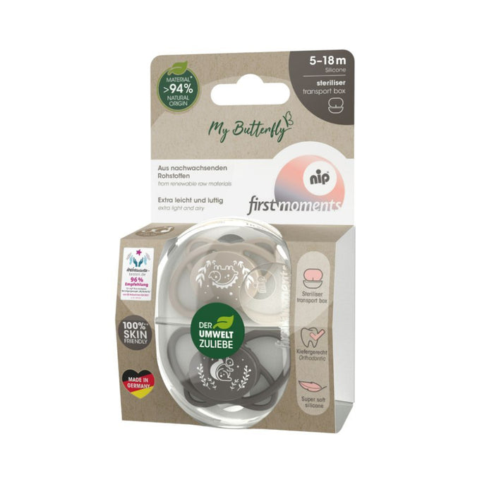 Nip Butterfly Soother With Sterilizer Box (5-18 Months) - Pack of 2