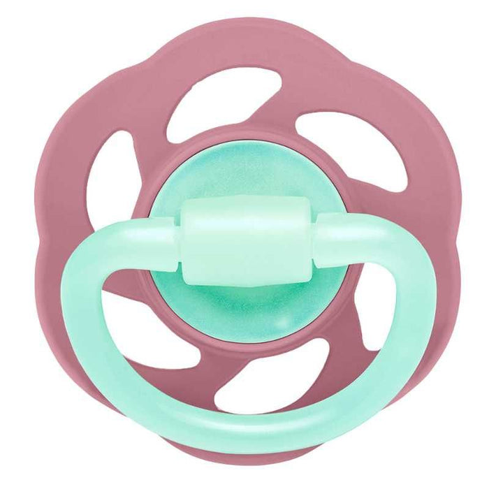 Nip Cherry Air Night Glow In The Dark Round Latex Soother - Size 2 (6 Months+)