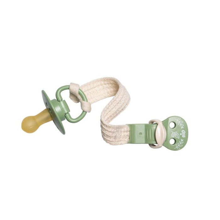 Nip Green Organic Cotton Pacifier Strap (Green)