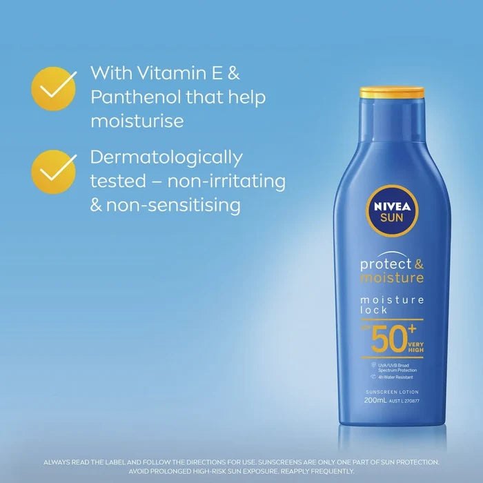 Nivea Sun Lotion Protect & Moisture Spf 50+ (200ml)