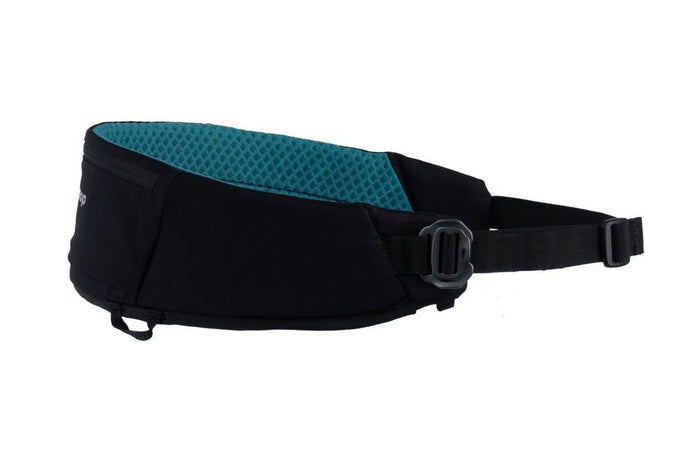 Stock image of the Rush Belt, a black and blue belt on a white background.