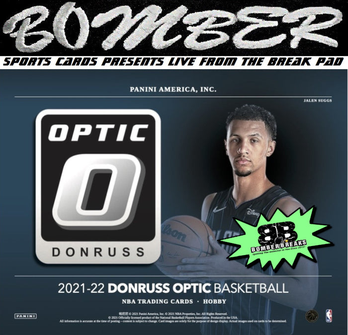 (NOW A FILLER) - 1:00pm EST - FRIDAY - 2021/22 Panini Donruss Optic Basketball 6 Box Half Case Break - Pick Your Team #1 - Live 9/2/22