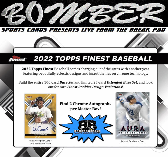 (NOW A FILLER) - LIVE @1pm EST FRIDAY - 2022 Topps Finest Baseball 8 Box Case Break - Pick Your Team #1 - Live 1/20/23