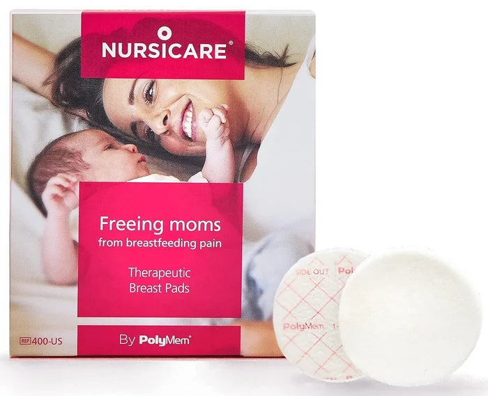 Nursicare PolyMem Therapeutic Breast Pads for Wounded, Cracked, Painful Nipples - Pack of 6