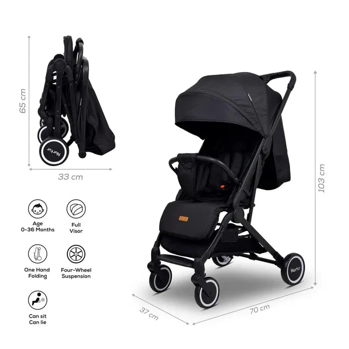 Nurtur Bravo Baby Stroller (Black)