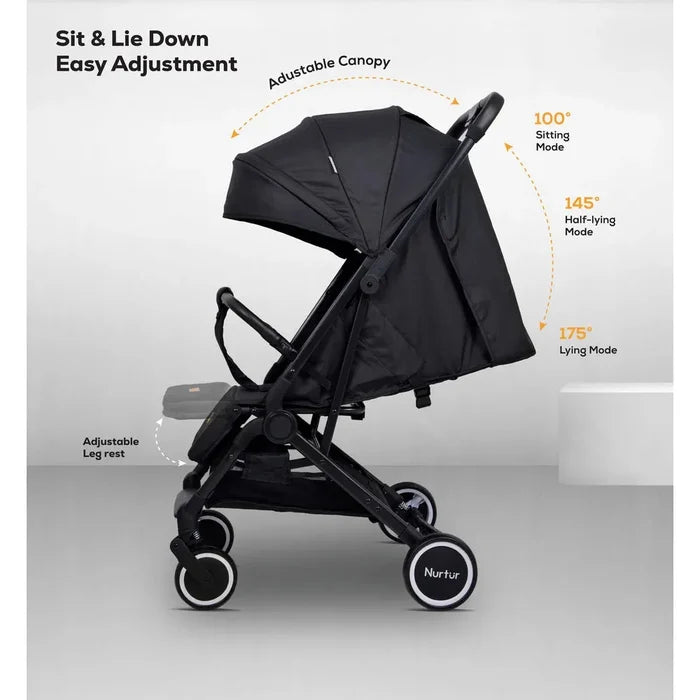 Nurtur Bravo Baby Stroller (Black)
