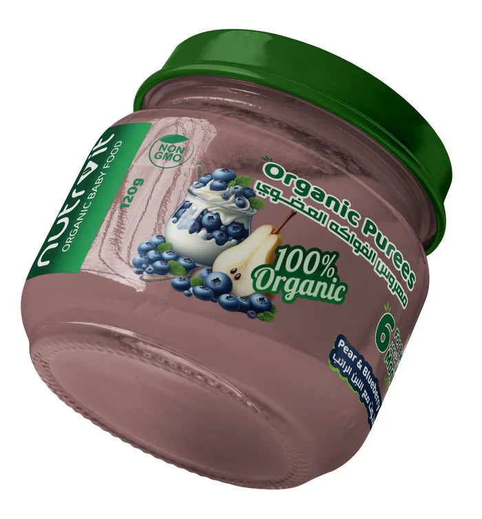 Nutrvit Pear, Blueberry Curd Puree (120g)