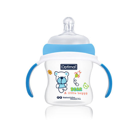 Optimal Extra Wide Neck Feeding Bottle With Handle (150ml)