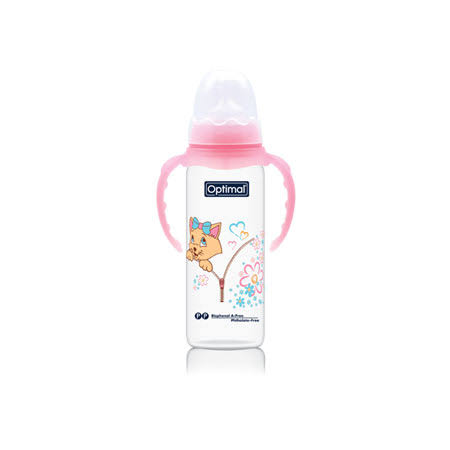 Optimal Narrrow Neck Orthodontic Feeding Bottle With Handle (240ml)