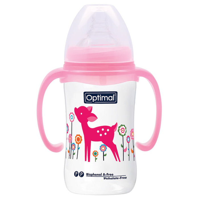 Optimal Wide Neck Feeding Bottle With Handle (240ml)