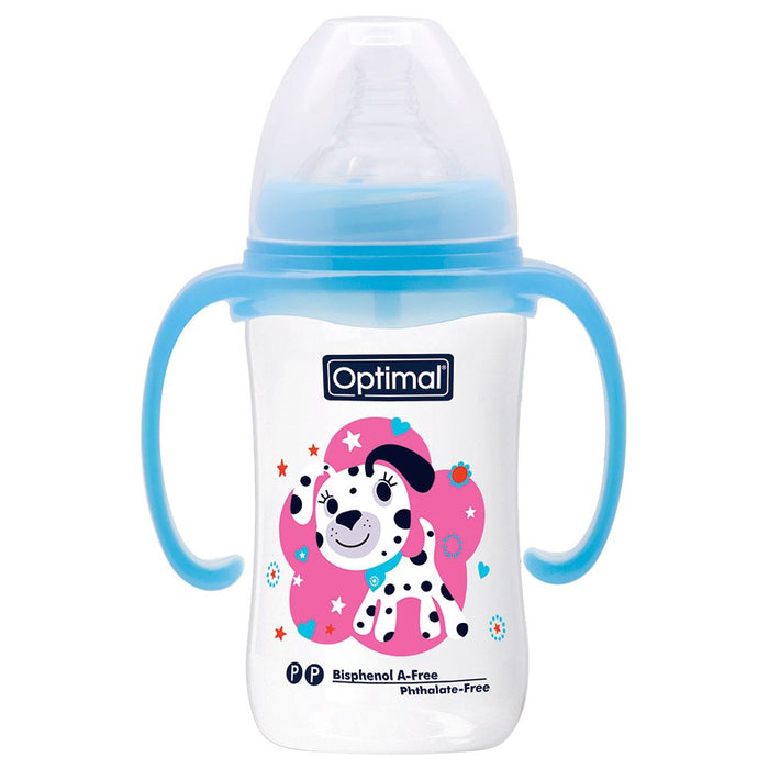 Optimal Wide Neck Feeding Bottle With Handle (240ml)