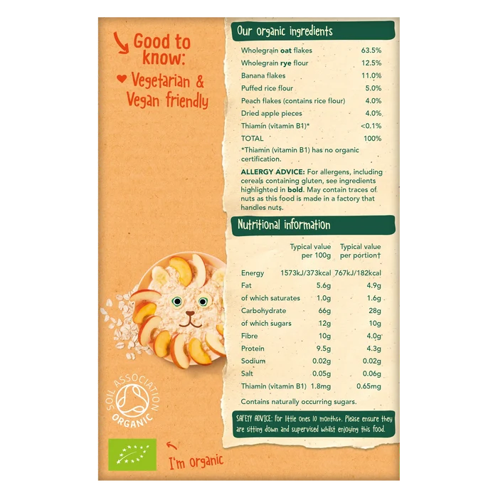 Organix Banana, Peach & Apple Muesli (200g)