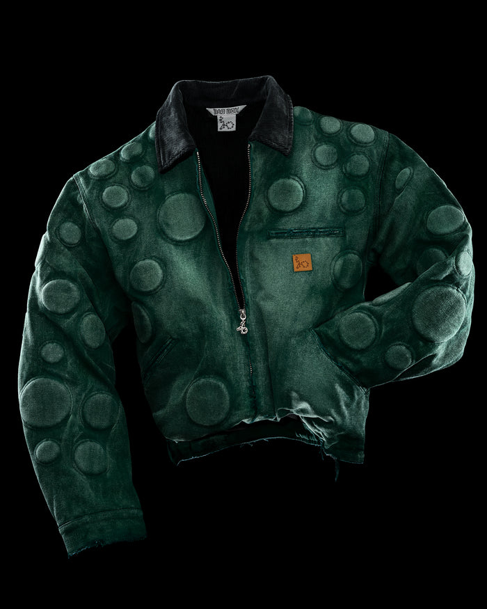 'OXYGEN' HEAVY JACKET IN FADED PHTHALO GREEN