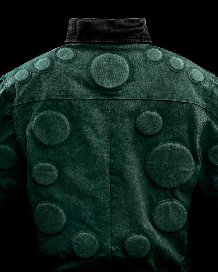 'OXYGEN' HEAVY JACKET IN FADED PHTHALO GREEN