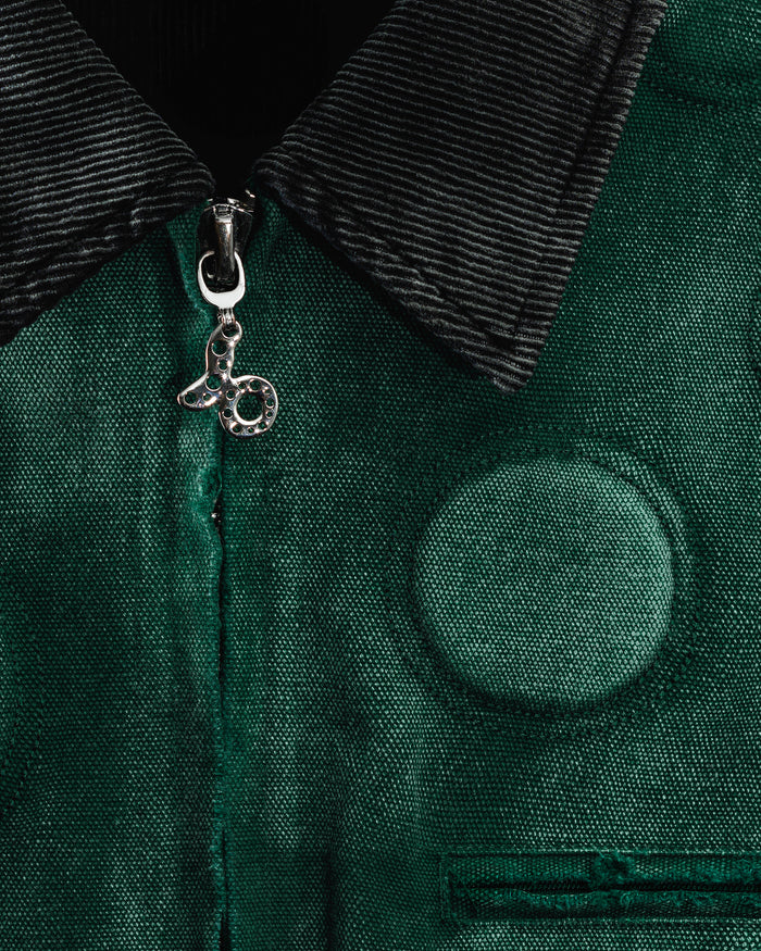 'OXYGEN' HEAVY JACKET IN FADED PHTHALO GREEN