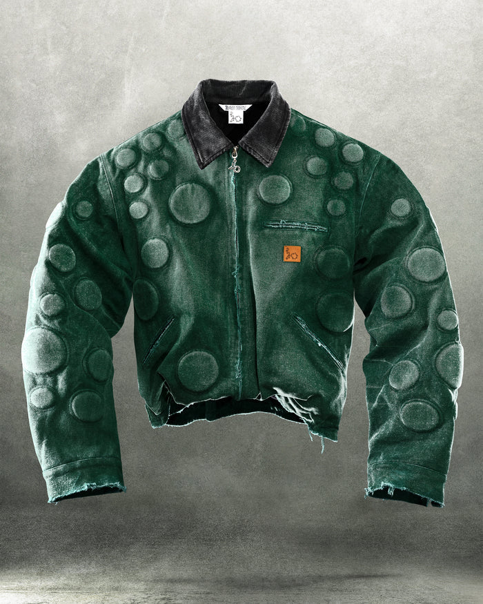 'OXYGEN' HEAVY JACKET IN FADED PHTHALO GREEN