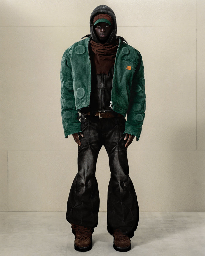 'OXYGEN' HEAVY JACKET IN FADED PHTHALO GREEN