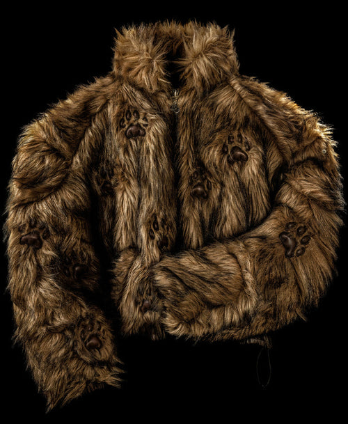 'PAW' FAUX FUR BOMBER JACKET