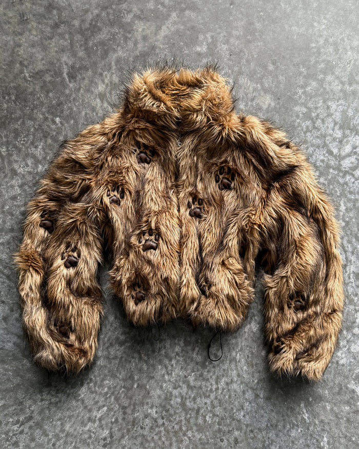 'PAW' FAUX FUR BOMBER JACKET