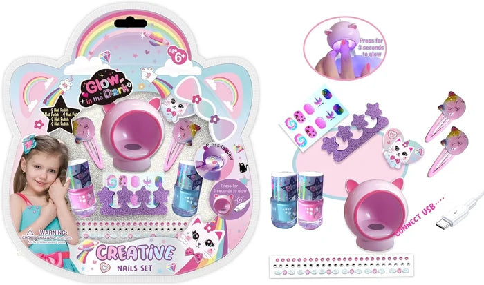 Pecoware Glow In The Dark Creative Nail Set