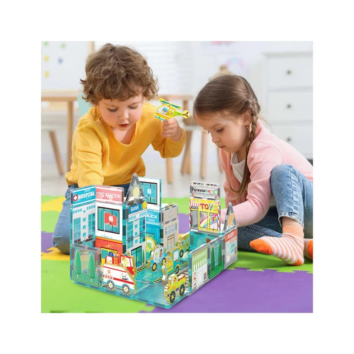 Picasso Tiles Magnetic 3d Metro City (50 Pcs)