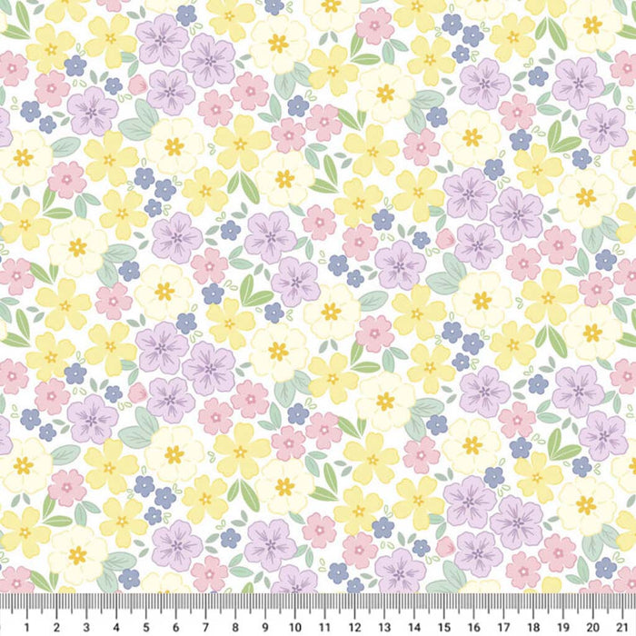 Primrose Prairie - White - Dear Spring by Lewis & Irene
