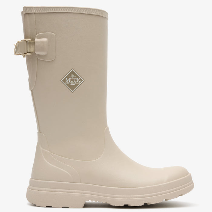 Rainscape Women's 12" Waterproof Rubber Boot in Sand MRS12W80 right profile with Muck Boot Company Logo