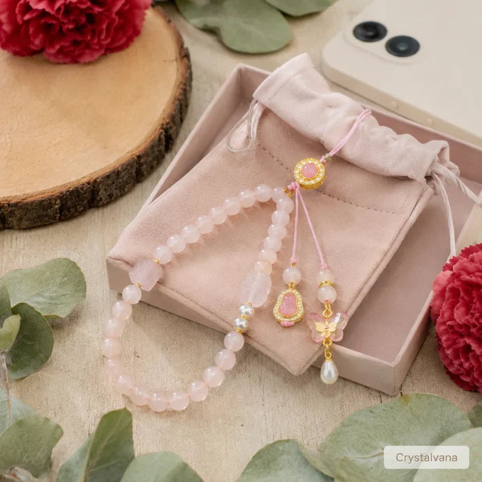 Rose Quartz Phone Charm Crystalvana 2