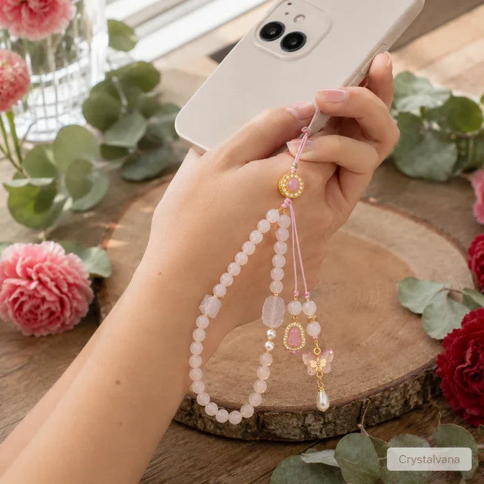 Rose Quartz Phone Charm Crystalvana 7
