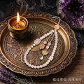 Rose quartz pearl phone charm - Crystalvana