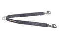 Stock image of the Ruffwear Double Track Coupler, a grey bungee coupler on a white background.