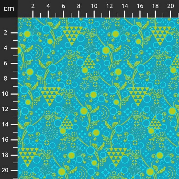 Sew Kind of Wonderful by Free Spirit - Ditsy Shape Floral - Turquoise