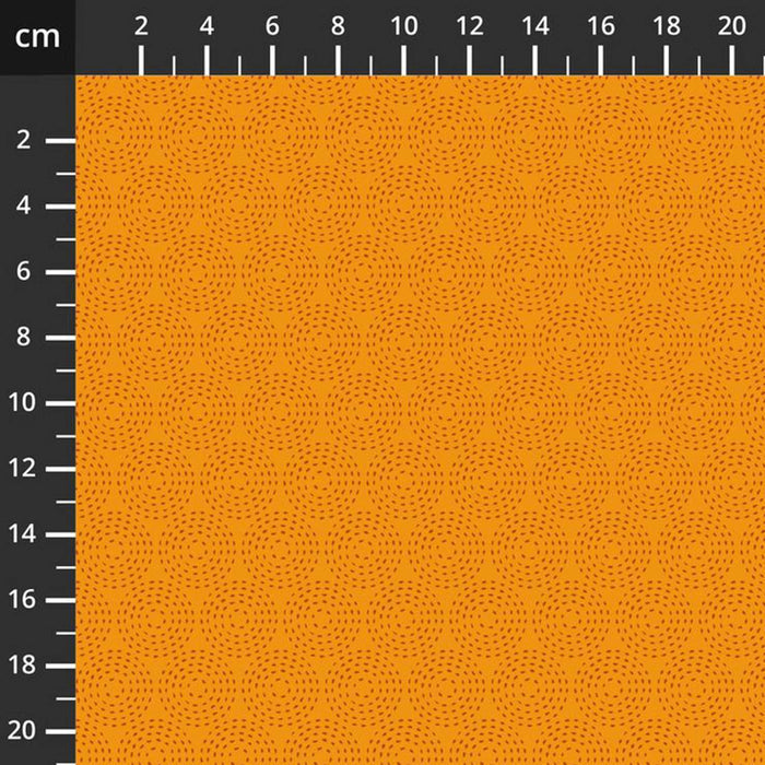 Sew Kind of Wonderful by Free Spirit - Dotted Stitch - Orange