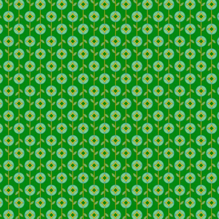 Sew Kind of Wonderful by Free Spirit - Geometric Vines - Emerald