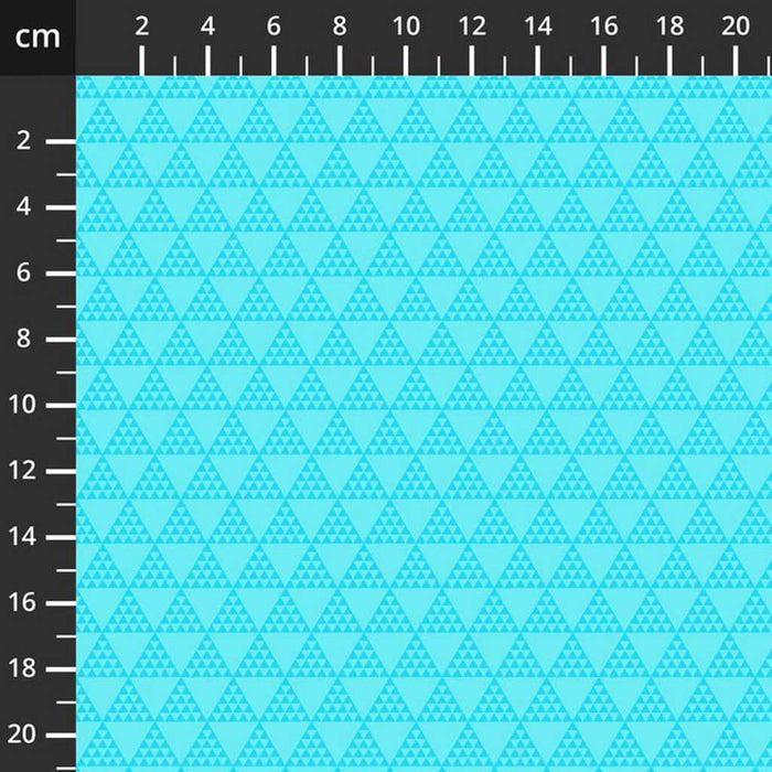 Sew Kind of Wonderful by Free Spirit - Two Tone Triangle - Turquoise