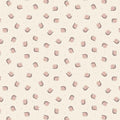 Miniature snails sliding along a light grey 100% cotton fabric